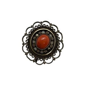 Israeli 935 Silver Stone Brooch